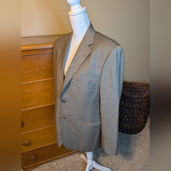 Mens VINTAGE Custom Tailored E- House Suit Coat 38R - Picture 3 of 12